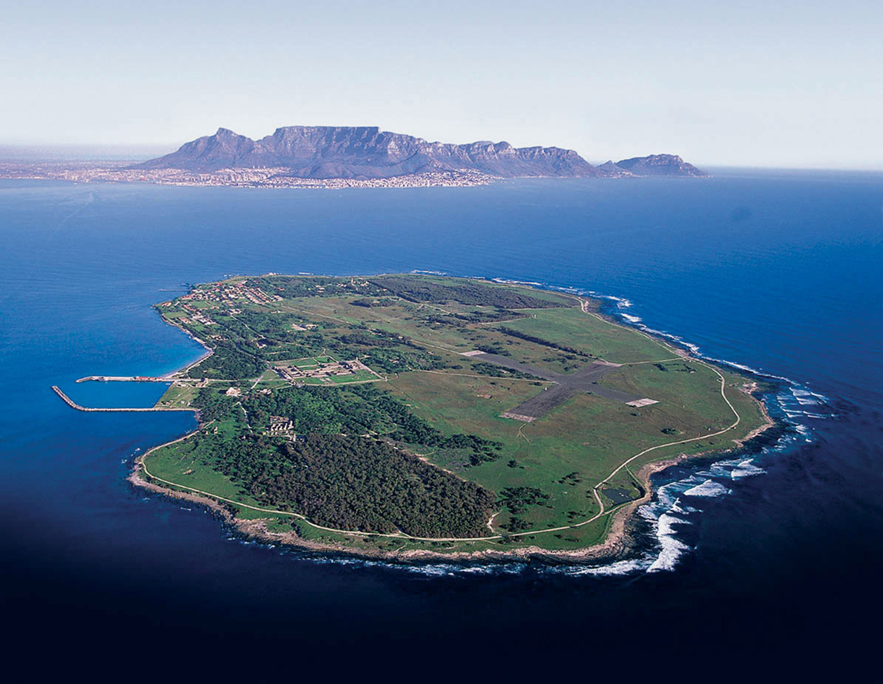 Robben Island sett fra luften